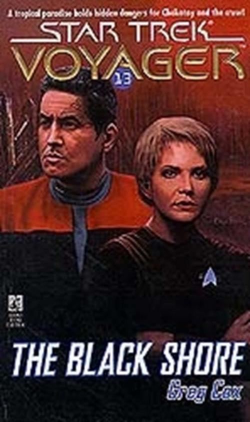 Cover of the book The Black Shore by Greg Cox, Pocket Books/Star Trek