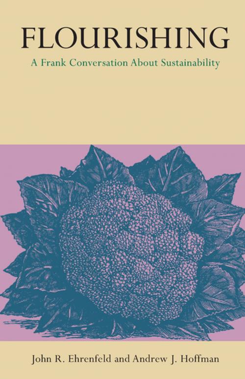 Cover of the book Flourishing by John R. Ehrenfeld, Andrew J. Hoffman, Stanford University Press
