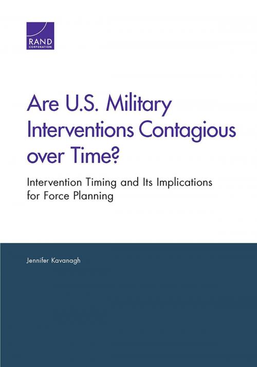 Cover of the book Are U.S. Military Interventions Contagious over Time? by Jennifer Kavanagh, RAND Corporation