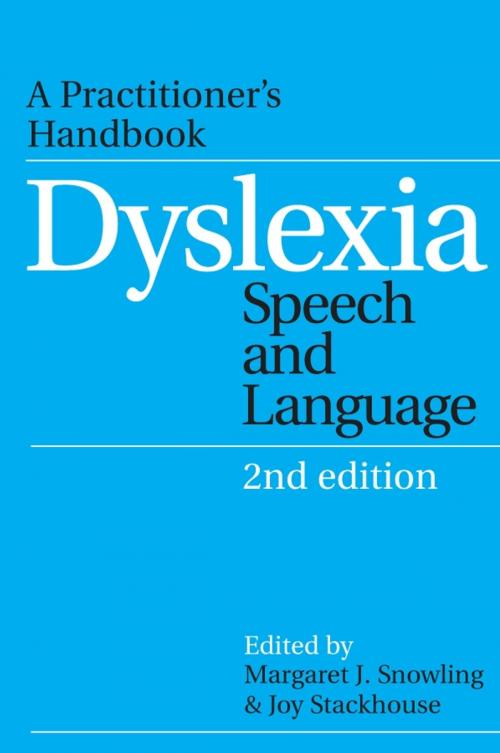 Cover of the book Dyslexia, Speech and Language by , Wiley