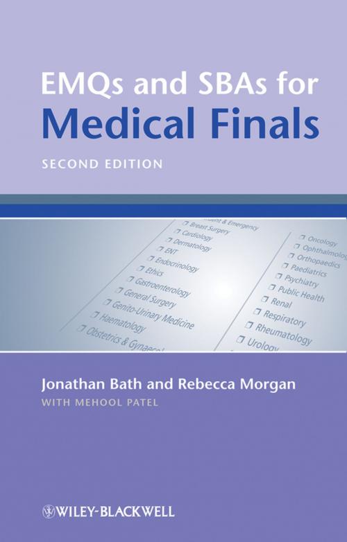 Cover of the book EMQs and SBAs for Medical Finals by Jonathan Bath, Rebecca Morgan, Wiley