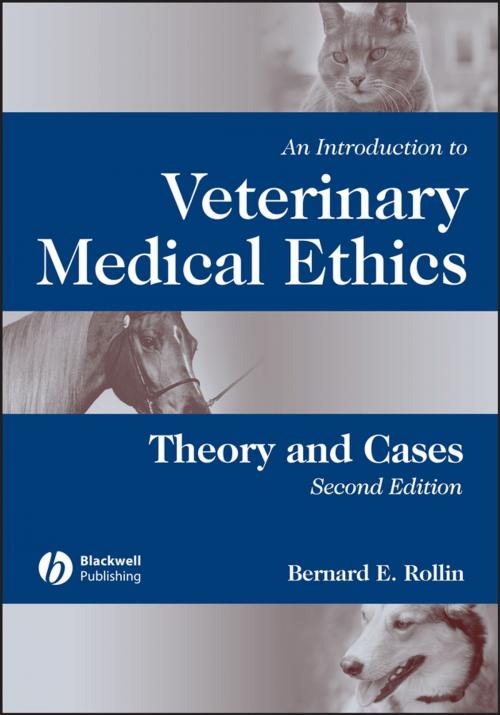 Cover of the book An Introduction to Veterinary Medical Ethics by Bernard E. Rollin, Wiley