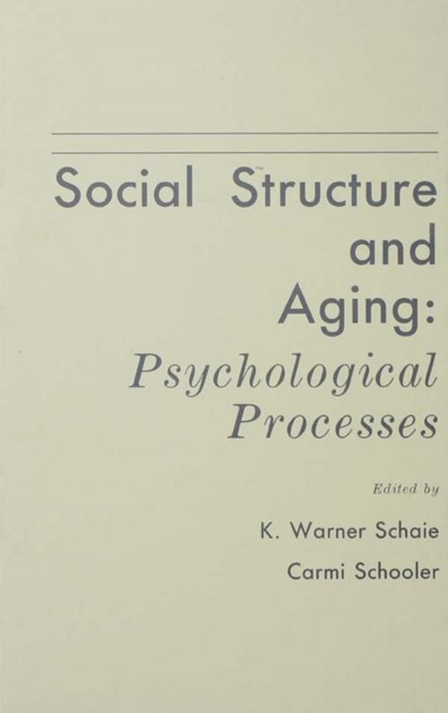 Cover of the book Social Structure and Aging by , Taylor and Francis