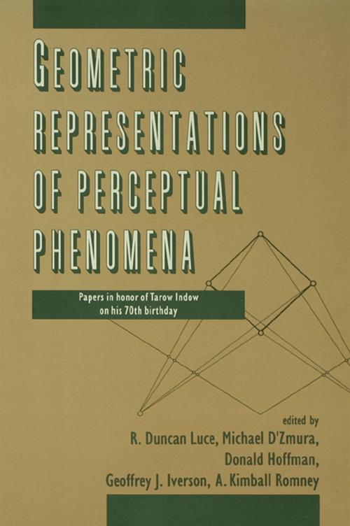 Cover of the book Geometric Representations of Perceptual Phenomena by , Taylor and Francis