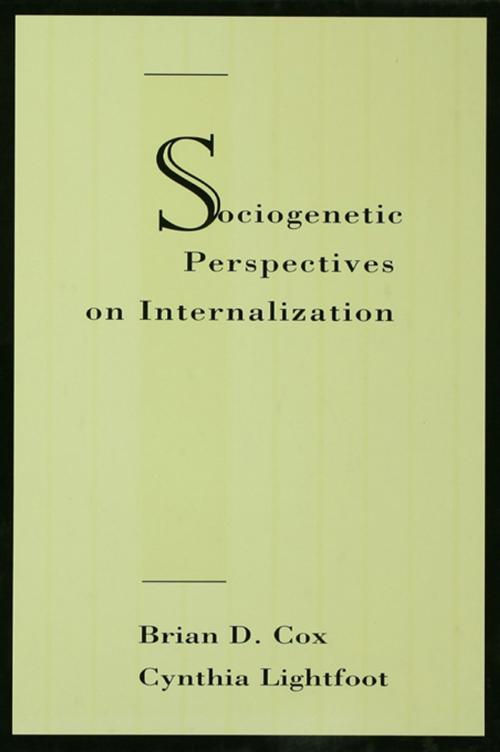 Cover of the book Sociogenetic Perspectives on Internalization by , Taylor and Francis