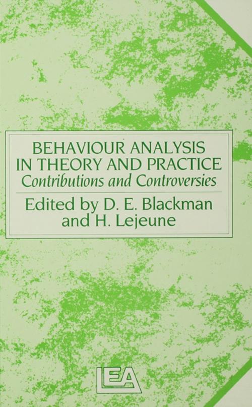 Cover of the book Behaviour Analysis in Theory and Practice by , Taylor and Francis