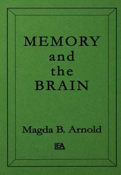Cover of the book Memory and the Brain by Magda B. Arnold, Taylor and Francis