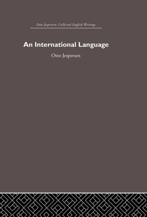 Cover of the book International Language by Otto Jespersen, Taylor and Francis