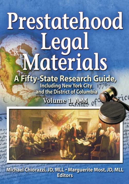 Cover of the book Prestatehood Legal Materials by , Taylor and Francis