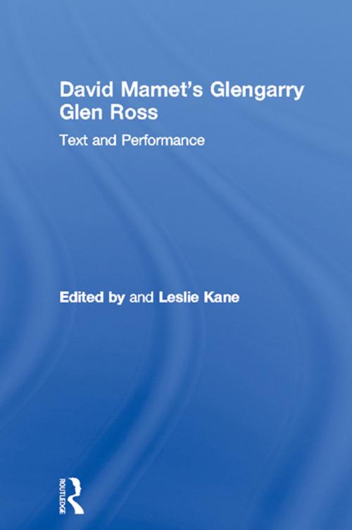 Cover of the book David Mamet's Glengarry Glen Ross by , Taylor and Francis