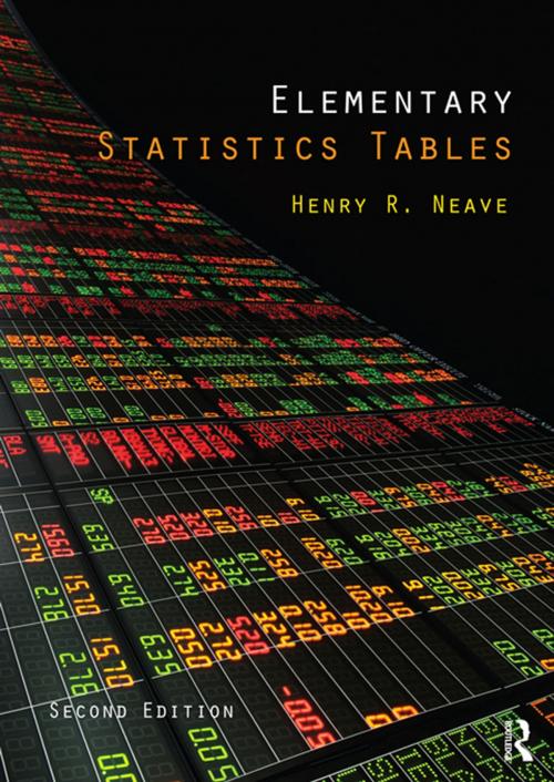 Cover of the book Elementary Statistics Tables by Henry R. Neave, Taylor and Francis