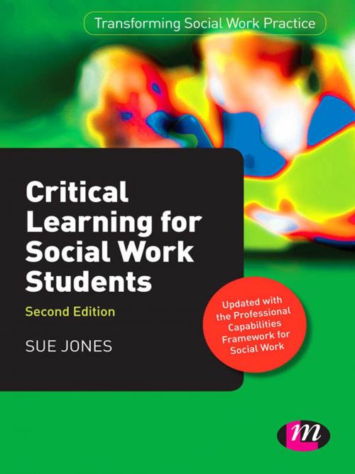 Cover of the book Critical Learning for Social Work Students by Mrs Sue Jones, SAGE Publications