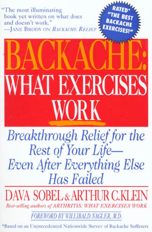 Cover of the book Backache by Dava Sobel, Arthur C. Klein, St. Martin's Press