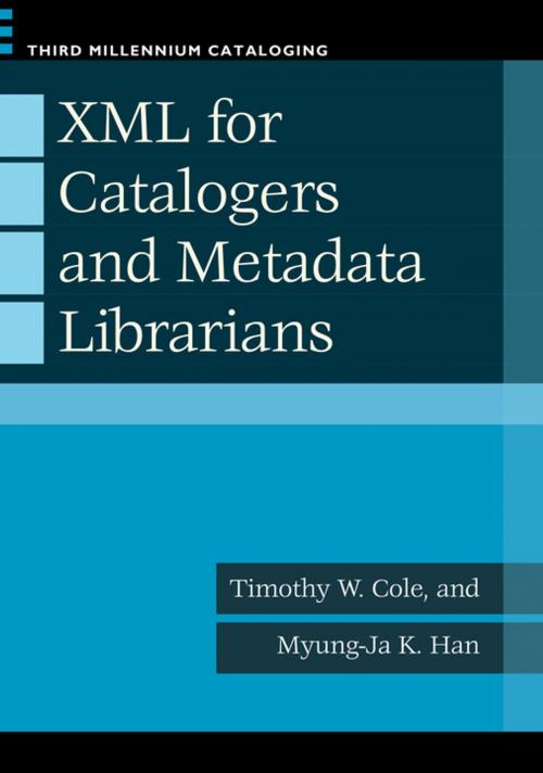 Cover of the book XML for Catalogers and Metadata Librarians by Timothy W. Cole, Myung-Ja K. Han, ABC-CLIO