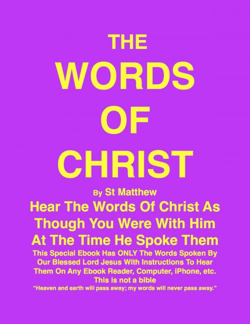 Cover of the book THE WORDS OF CHRIST By St Matthew by Joe Procopio, BookBaby