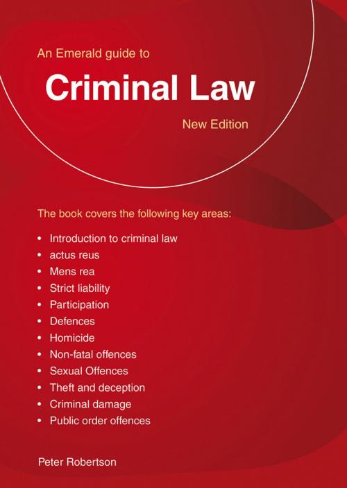 Cover of the book Criminal Law by Peter Robertson, Straightforward Publishing