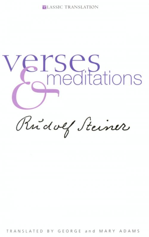 Cover of the book Verses and Meditations by Rudolf Steiner, Rudolf Steiner Press