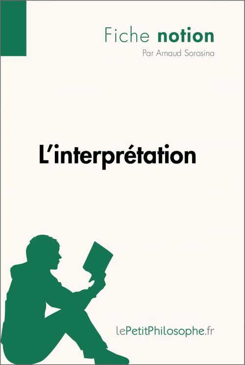 Cover of the book L'interprétation (Fiche notion) by Arnaud Sorosina, lePetitPhilosophe.fr, lePetitPhilosophe.fr