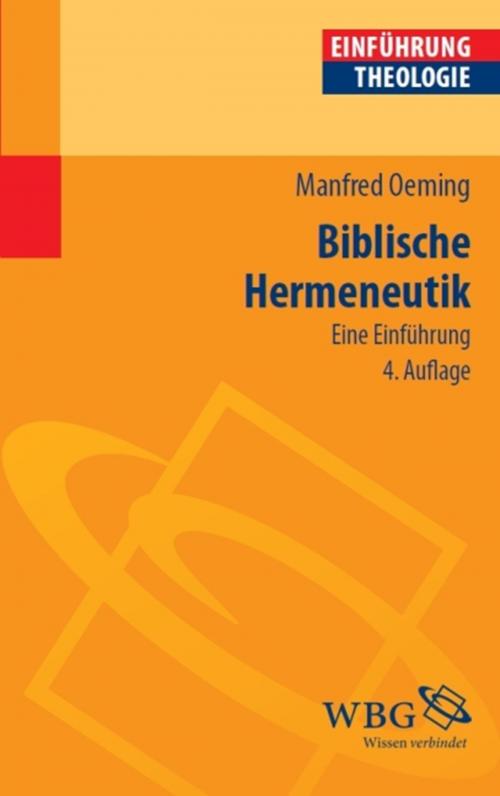 Cover of the book Biblische Hermeneutik by Manfred Oeming, wbg Academic