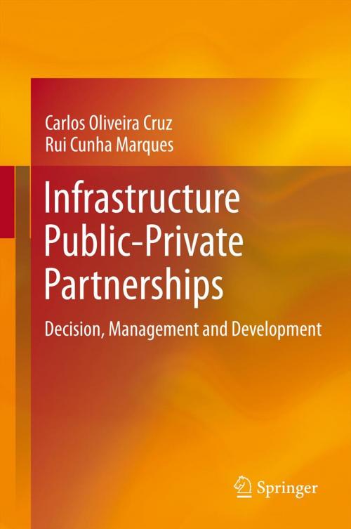 Cover of the book Infrastructure Public-Private Partnerships by Carlos Oliveira Cruz, Rui Cunha Marques, Springer Berlin Heidelberg