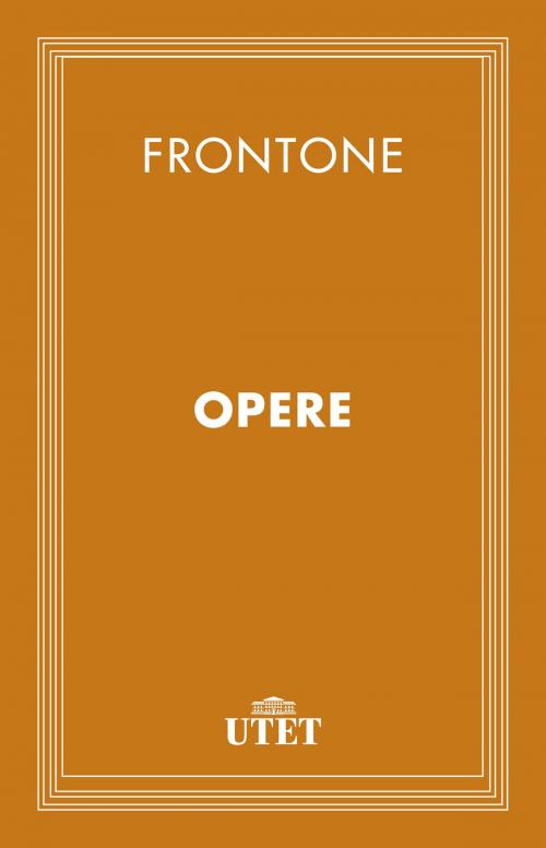 Cover of the book Opere by Frontone, UTET