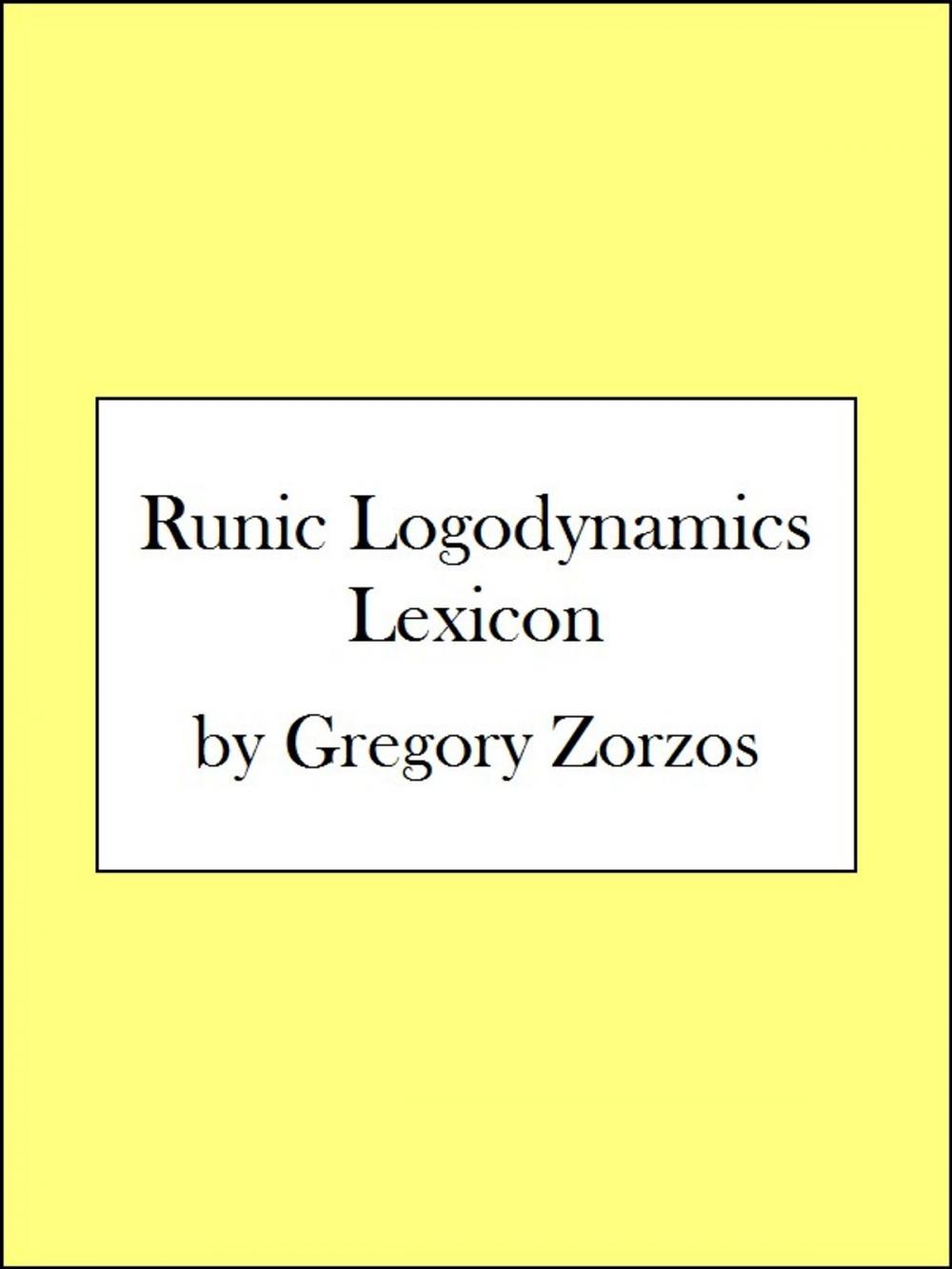 Big bigCover of Runic Logodynamics Lexicon