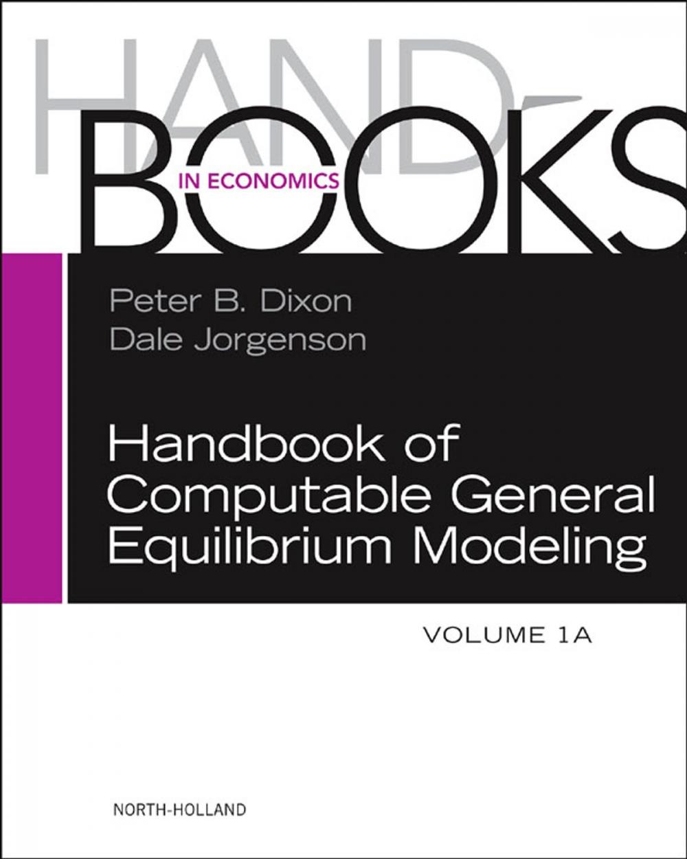 Big bigCover of Handbook of Computable General Equilibrium Modeling