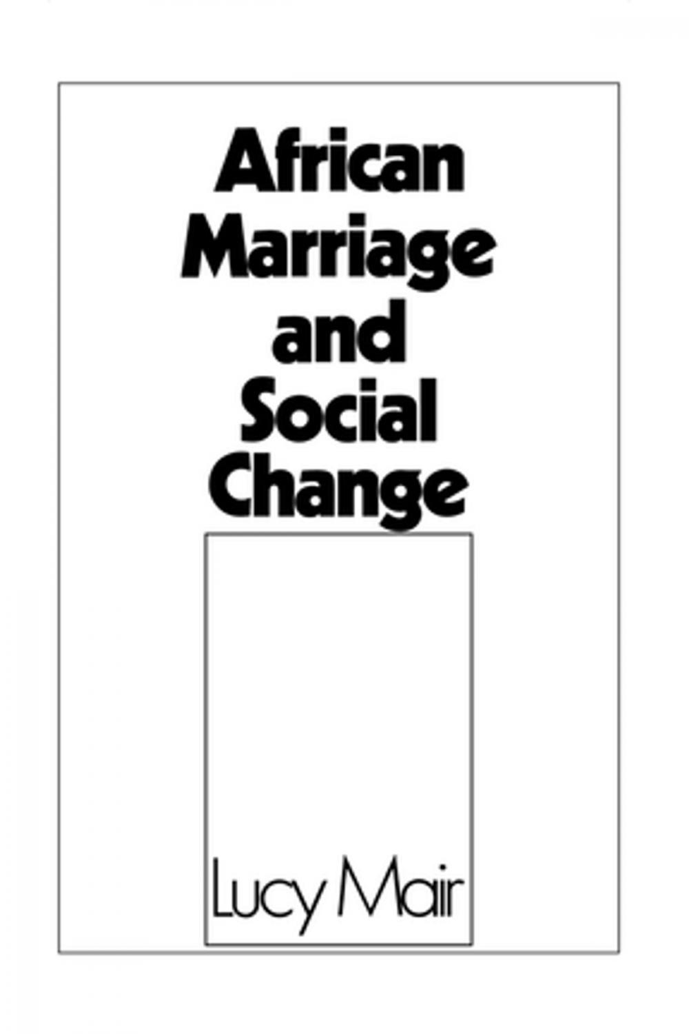 Big bigCover of African Marriage and Social Change