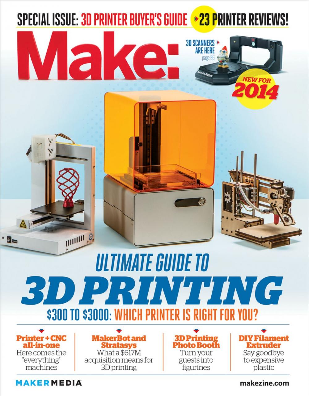 Big bigCover of Make: Ultimate Guide to 3D Printing 2014