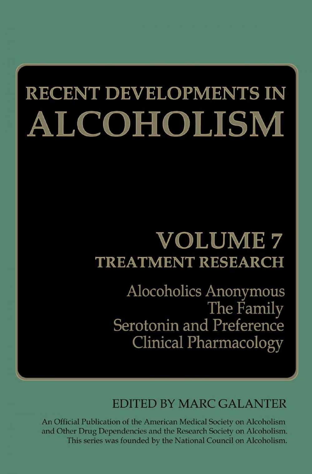 Big bigCover of Recent Developments in Alcoholism