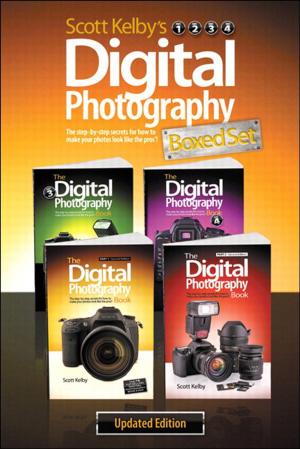 Book cover of Scott Kelby's Digital Photography Boxed Set, Parts 1, 2, 3, and 4, Updated Edition