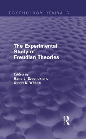 Cover of the book The Experimental Study of Freudian Theories (Psychology Revivals) by John Losee