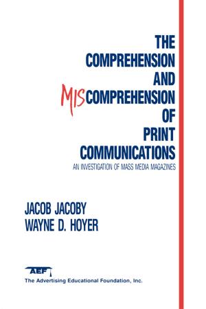 Cover of the book The Comprehension and Miscomprehension of Print Communication by Helmut K. Anheier