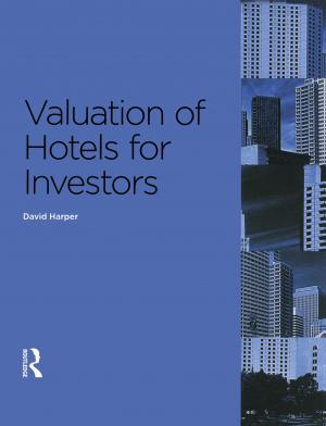 Cover of the book Valuation of Hotels for Investors by Franjieh El Khoury, Antoine Zgheib