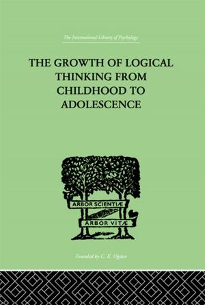 Cover of the book The Growth Of Logical Thinking From Childhood To Adolescence by 
