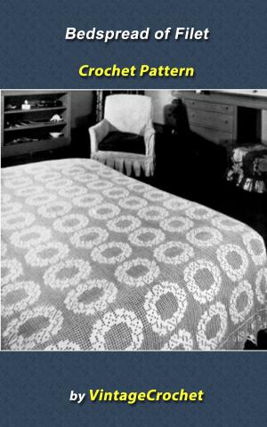 Cover of Bedspread of Filet Vintage Crochet Pattern