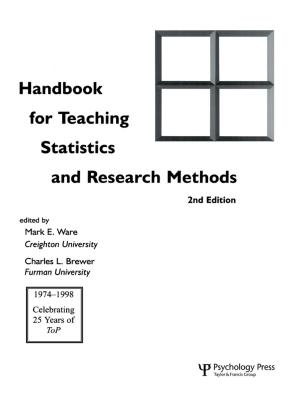 Cover of the book Handbook for Teaching Statistics and Research Methods by Dominic Wyse, Russell Jones, Helen Bradford, Mary Anne Wolpert