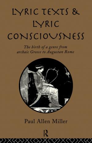 Cover of the book Lyric Texts & Consciousness by Gemma Corradi Fiumara