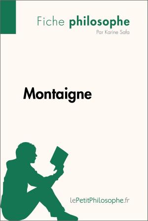 Cover of the book Montaigne (Fiche philosophe) by Éléonore Faivre d'Arcier, lePetitPhilosophe.fr
