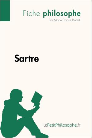 Cover of the book Sartre (Fiche philosophe) by Julien Bourbiaux, lePetitPhilosophe.fr