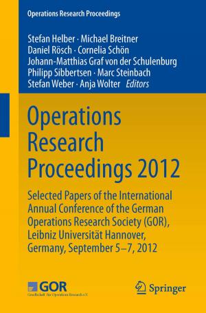 Cover of Operations Research Proceedings 2012