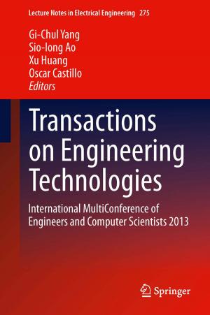 Cover of the book Transactions on Engineering Technologies by Jeff WT Kan, John S Gero