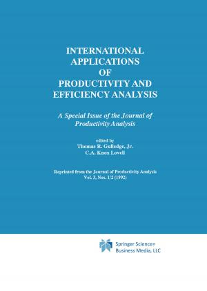 Cover of the book International Applications of Productivity and Efficiency Analysis by Dr. Dr. Gerald Pilz