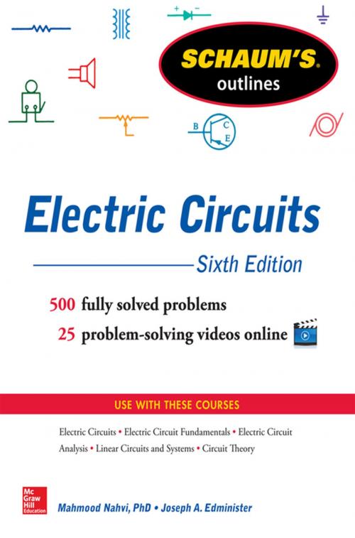Cover of the book Schaum's Outline of Electric Circuits, 6th edition by Joseph Edminister, Mahmood Nahvi, McGraw-Hill Education