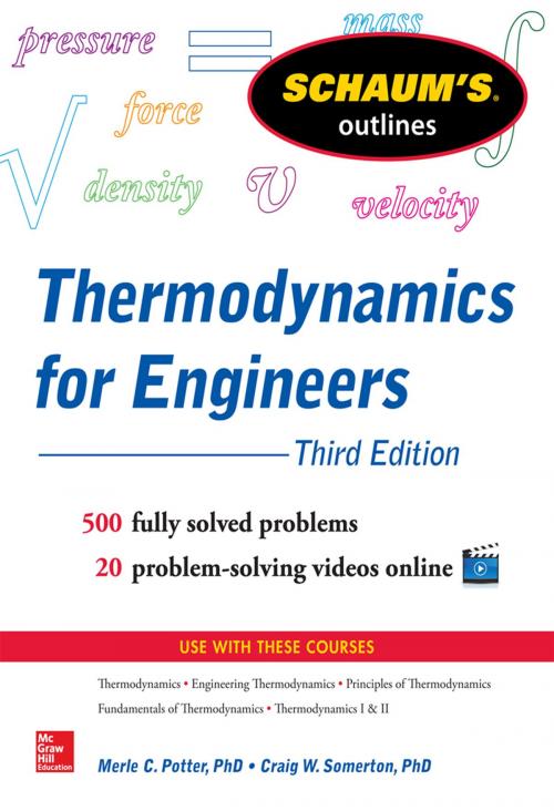Cover of the book Schaum’s Outline of Thermodynamics for Engineers, 3rd Edition by Merle Potter, Craig W. Somerton, McGraw-Hill Education