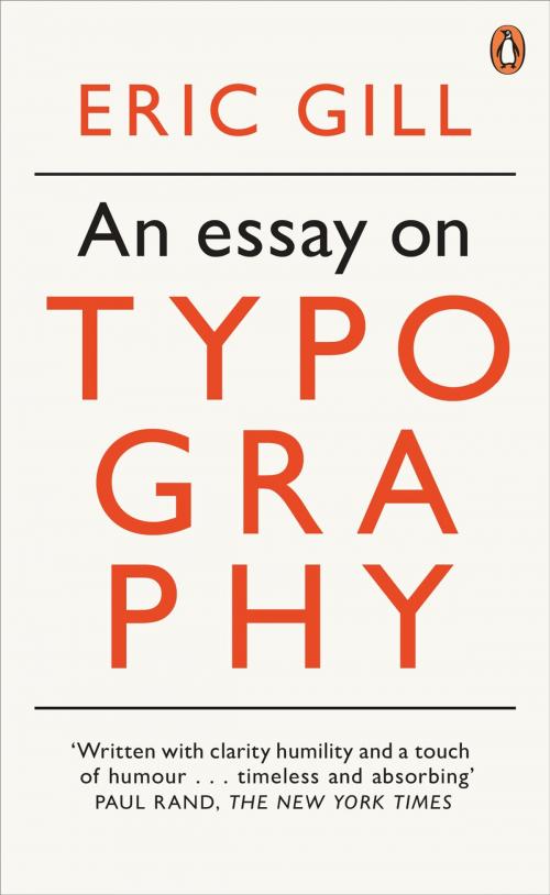 Cover of the book An Essay on Typography by Eric Gill, Penguin Books Ltd