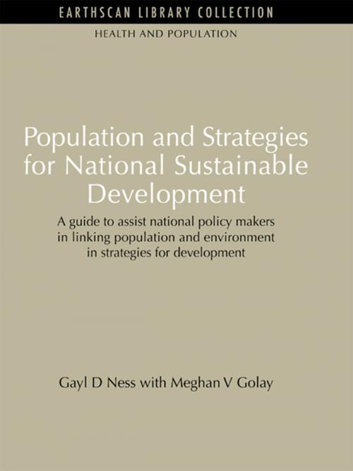 Cover of the book Population and Strategies for National Sustainable Development by Gayl D Ness, Meghan V Golay, Taylor and Francis