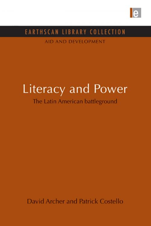 Cover of the book Literacy and Power by David Archer, Patrick Costello, Taylor and Francis