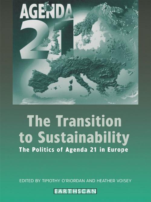 Cover of the book The Transition to Sustainability by Timothy O'Riordan, Taylor and Francis