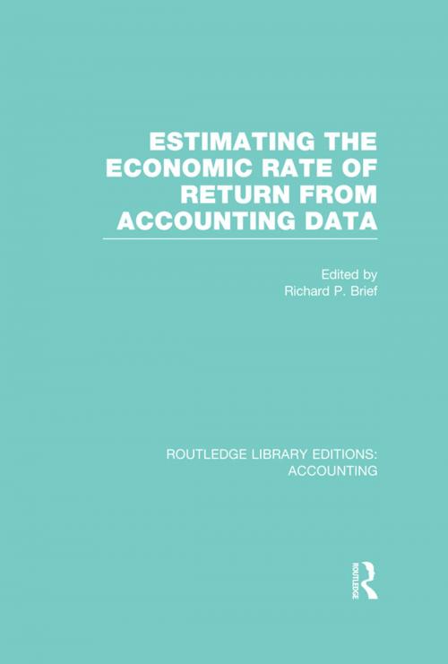 Cover of the book Estimating the Economic Rate of Return From Accounting Data (RLE Accounting) by , Taylor and Francis